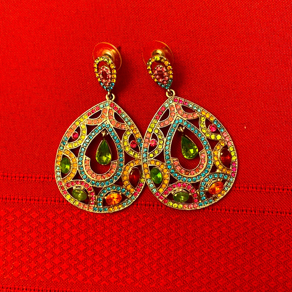 Multicolor Statement Earrings.